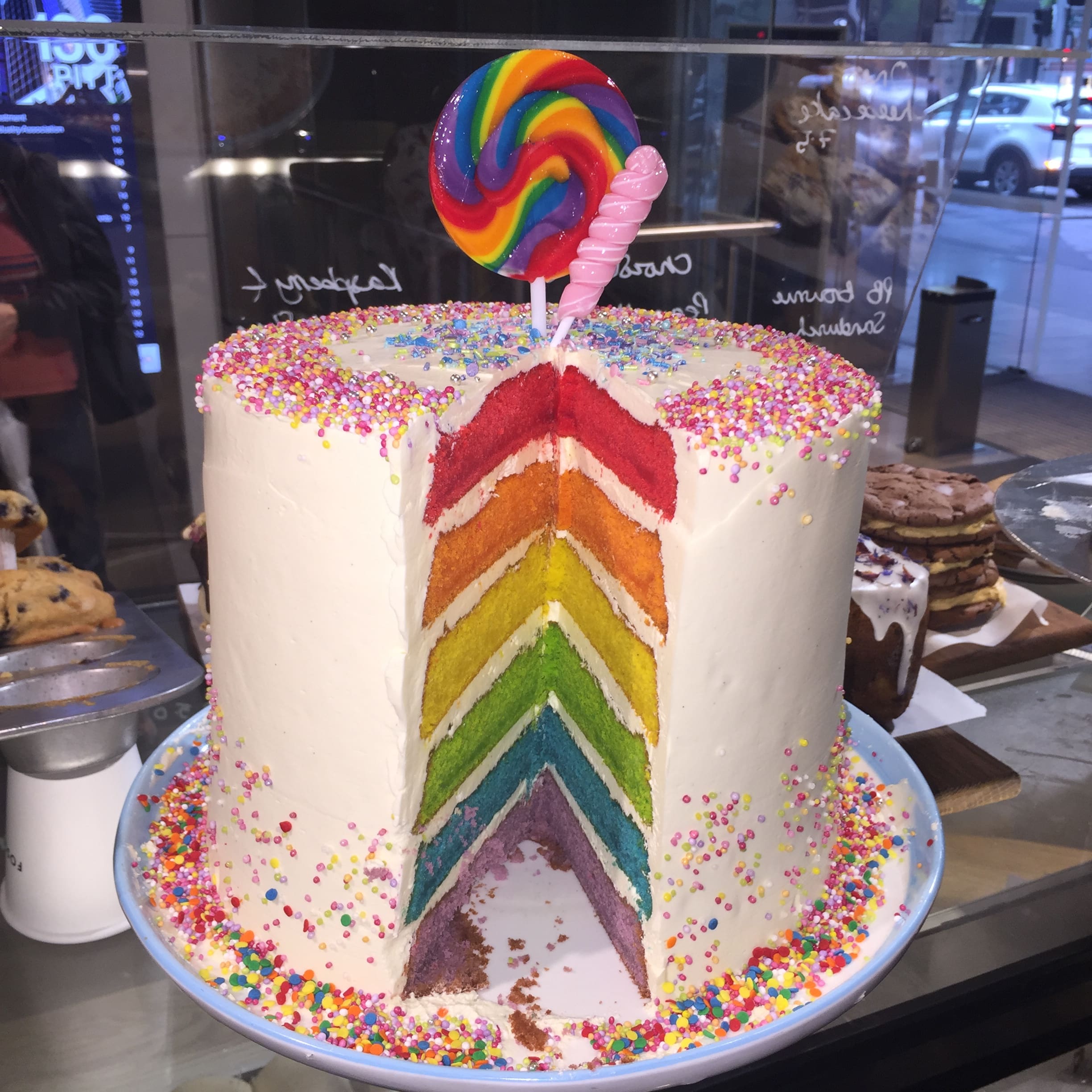 Rainbow Sponge Cake | Order Online Sydney CBD | Fossix